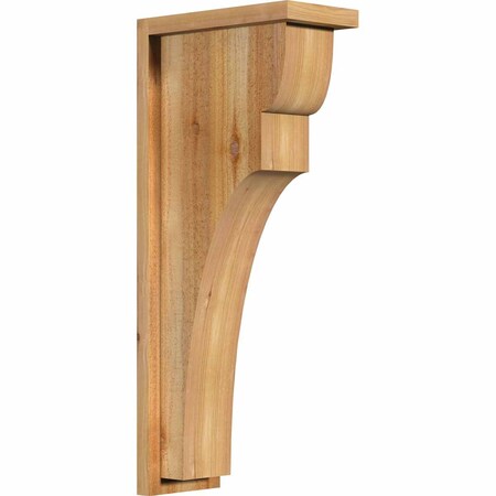Ekena Millwork Yorktown Rough Sawn Corbel w/Backplate, Western Red Cedar, 6"W x 12"D x 28"H COR06X12X28YOR01RWR
